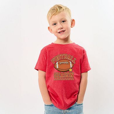 Football Season Star Toddler Short Sleeve Graphic Tee