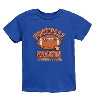 Football Season Star Toddler Short Sleeve Graphic Tee