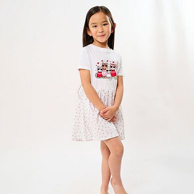 Valentine Kittens Toddler Girl Dress