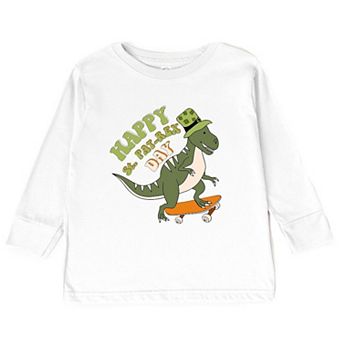 Happy St. Pat-Rex Day Toddler Long Sleeve Graphic Tee