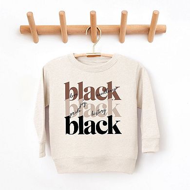 Black History Stacked Youth Ultra-Soft Graphic Sweatshirt