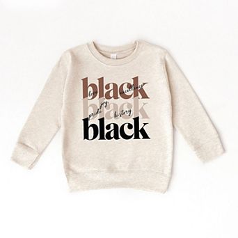 Black History Stacked Youth Ultra-Soft Graphic Sweatshirt
