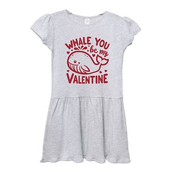 Valentines Whale Toddler Girl Dress