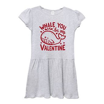 Valentines Whale Toddler Girl Dress