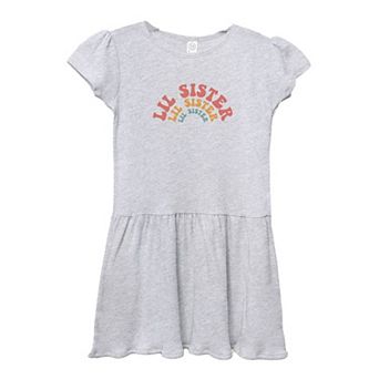 Lil Sister Stacked Curved Toddler Girl Dress