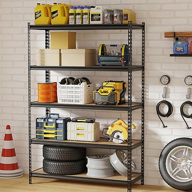Garage Storage Shelves, 5-Tier Heavy Duty Storage Shelving, 48"L x 18"W x 73"H