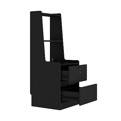 Mondawe Modern Nightstand, Smart Nightstand With Nightlight And Rechargeable Bedroom Storage