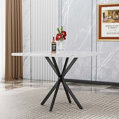 Mondawe Square Dining Table,Medieval Modern 4-6 Person Dining Table,Kitchen Dining Room Coffee Table