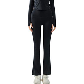 Women's High Waist Flare Leggings with Stretch Fit
