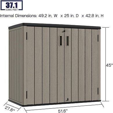 Outdoor Waterproof Resin Storage Cabinet Outdoor Horizontal Storage Sheds