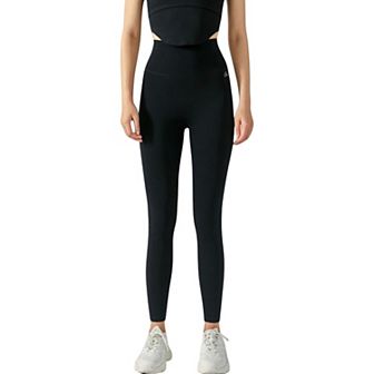Women's High Waist Ribbed Texture Seamless Leggings