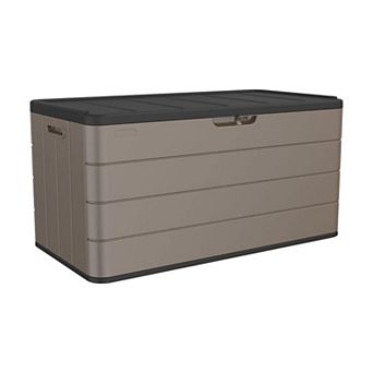 Outdoor Storage Bin Resin Deck Box Lockable Outdoor Garden Storage Box Waterproof
