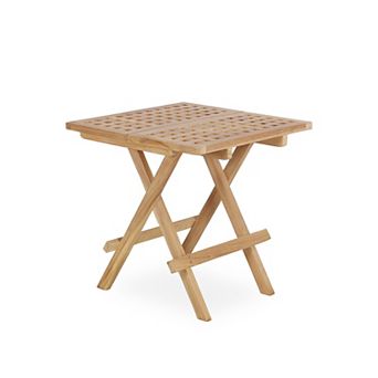 Square Small Patio Table Outdoor Folding Side Table Portable Side Table Small Side Table