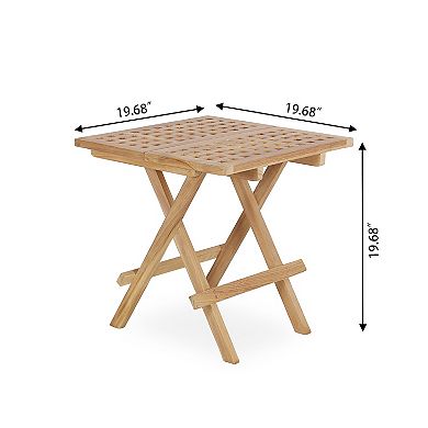Square Small Patio Table Outdoor Folding Side Table Portable Side Table Small Side Table