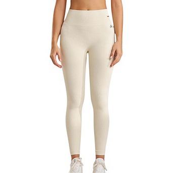 Women's High Waist Ribbed Seamless Leggings with Stretch Compression Fit