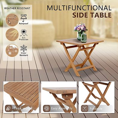 Outdoor Folding Side Table for Patio Adirondack Table Coffee Dining End Tables