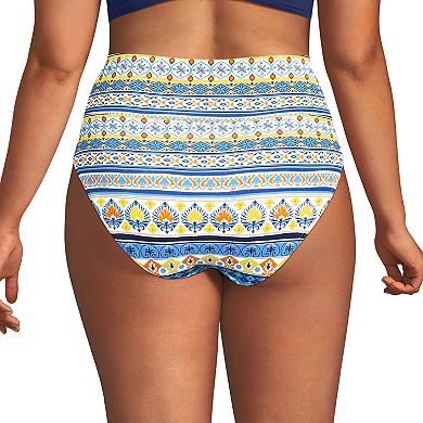Plus Size Lands' End Size Tugless High Waisted Bikini Bottoms