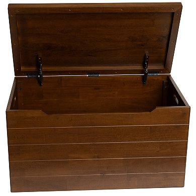 eHemco Heavy-duty Solid Hardwood Blanket Chest, Storage Trunk, 36 Inches, Coffee