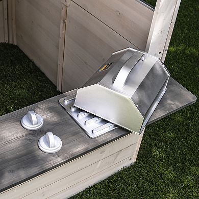 KidKraft Modern Outdoor Wooden Playhouse with Picnic Table