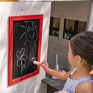 KidKraft Modern Outdoor Wooden Playhouse with Picnic Table