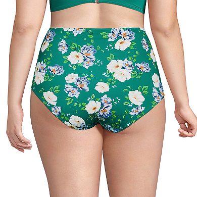 Plus Size Lands' End High Waisted Swim Bottoms