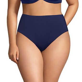 Plus Size Lands' End Smoothing High Waisted Swim Bottoms