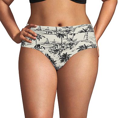 Plus Size Lands' End High Waisted Bikini Bottoms