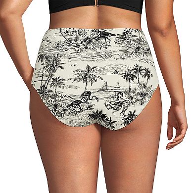 Plus Size Lands' End High Waisted Bikini Bottoms