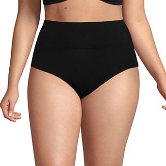 Plus Size Lands' End High Waisted Bikini Bottoms