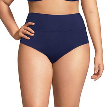 Plus Size Lands' End High Waisted Bikini Bottoms