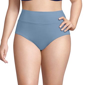 Plus Size Lands' End High Waisted Bikini Bottoms