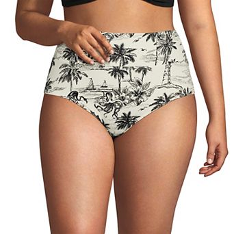 Plus Size Lands' End High Waisted Bikini Bottoms