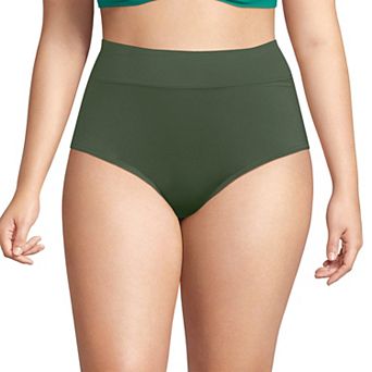 Plus Size Lands' End High Waisted Bikini Bottoms