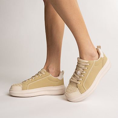 Journee Meeya Women's Casual Lace-Up Sneakers