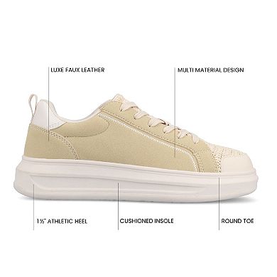Journee Meeya Women's Casual Lace-Up Sneakers
