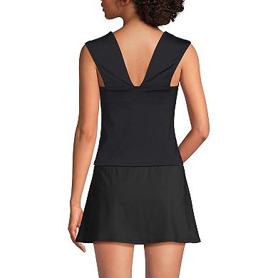 Women's Lands' End DD-Cup Squareneck Underwire Tankini Top