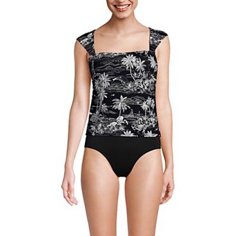 Women's Lands' End Square Neck Underwire Tankini Swim Top
