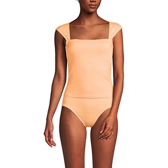 Women's Lands' End Square Neck Underwire Tankini Swim Top