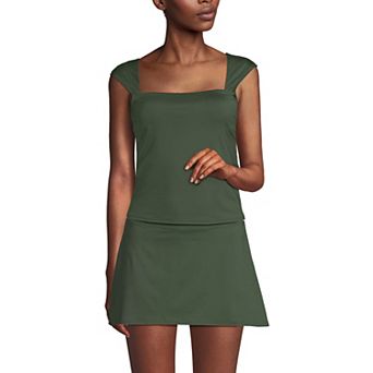 Women's Lands' End Square Neck Underwire Tankini Swim Top