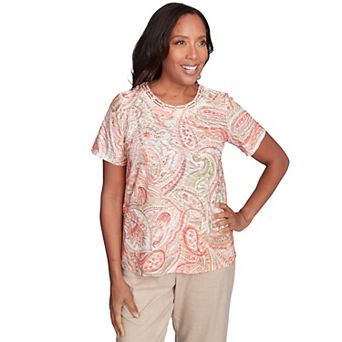 Women's Alfred Dunner Double-Knotted Paisley Top