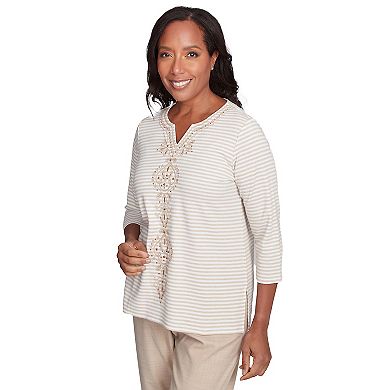 Women's Alfred Dunner Bold Medallion Stripe Top