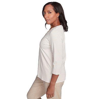 Women's Alfred Dunner Bold Medallion Stripe Top