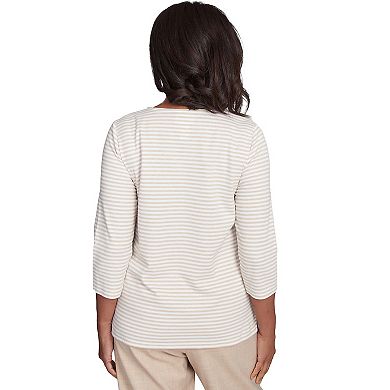 Women's Alfred Dunner Bold Medallion Stripe Top