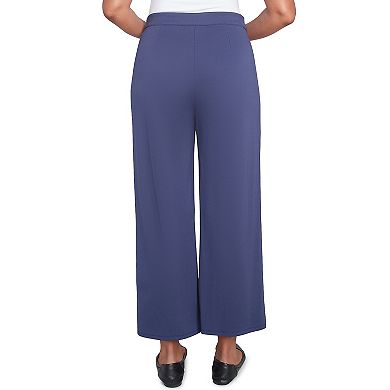 Women's Alfred Dunner Pleated Wide Leg Ankle Pants
