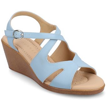 Journee Women's Kedzie II Ankle Strap Wedge Sandals
