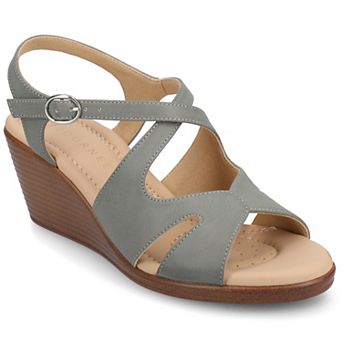 Journee Women's Kedzie II Ankle Strap Wedge Sandals