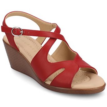 Journee Women's Kedzie II Ankle Strap Wedge Sandals