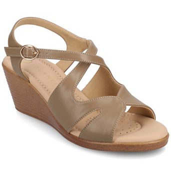 Journee Women's Kedzie II Ankle Strap Wedge Sandals