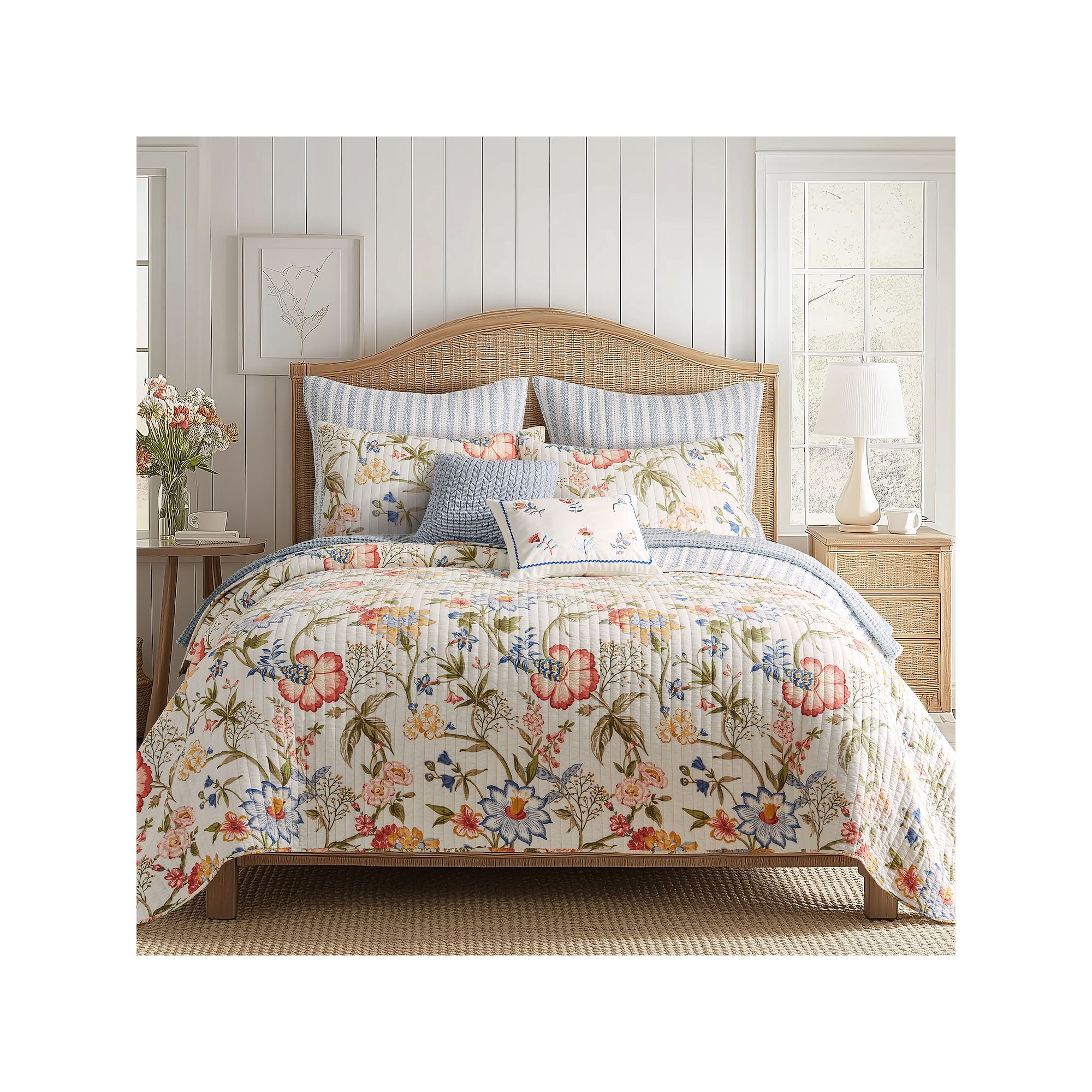 Levtex Home Maileen Quilt Set or Euro Sham Set, Multi