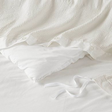 Madison Park Signature Murphy Oversized Cotton Jacquard Comforter Set with Euro Shams and Throw Pillows